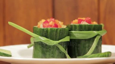 Sağlıklı snack taze sebze.