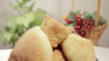 Pasta patates ve et doldurma.