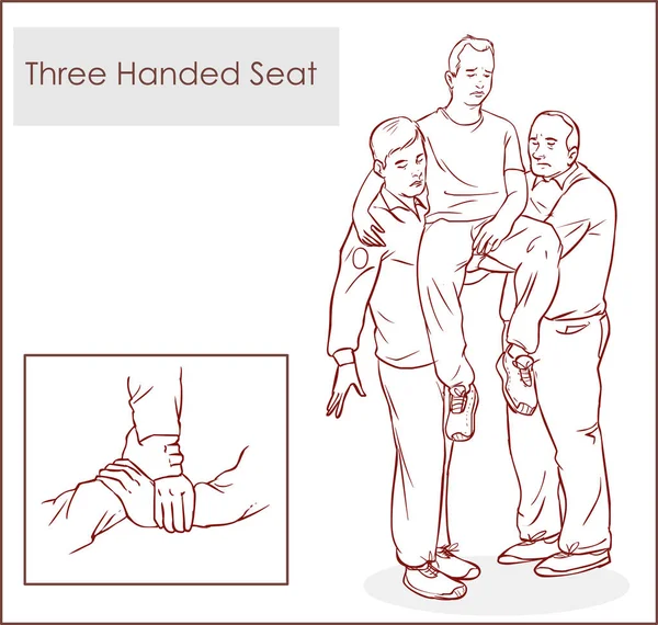 三交的座位进行方法 — 图库矢量图片