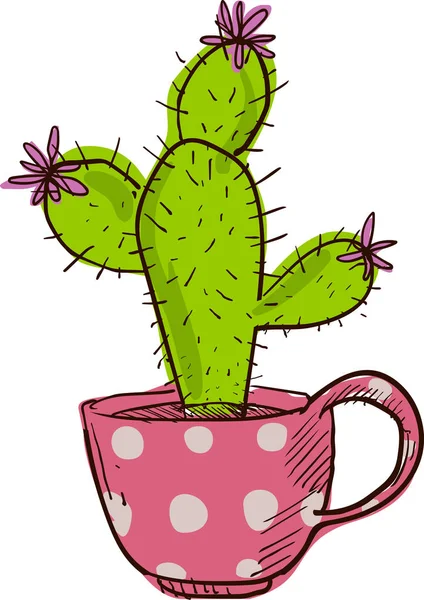 Vector ilustración flor de cactus, cactus aislado . — Vector de stock