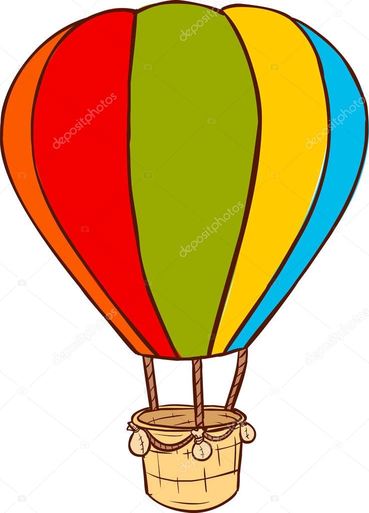 vector colorful hot air balloon