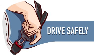 Önce güvenlik kavramı. Emniyet kemeri. Kemerlerinizi bağlayın..