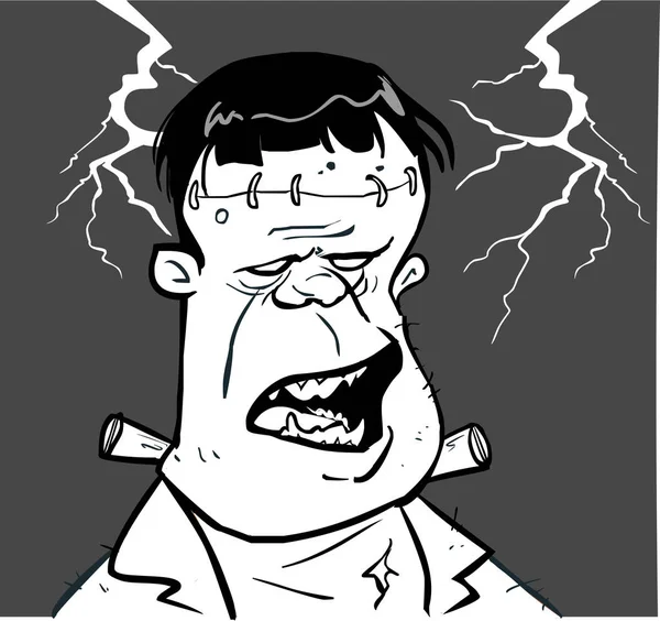 Ilustração Vetor Cabeça Frankenstein — Vetor de Stock