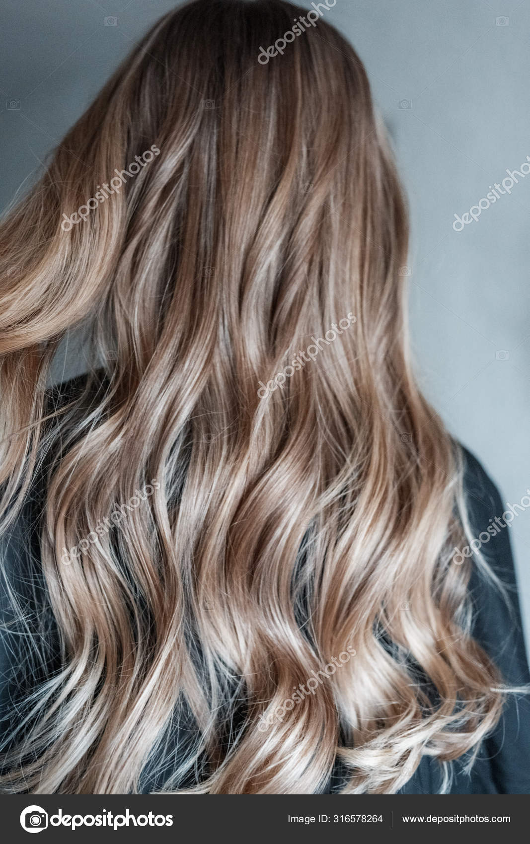 Hairstyle Ombre Color Highlight Hair Stock Photo