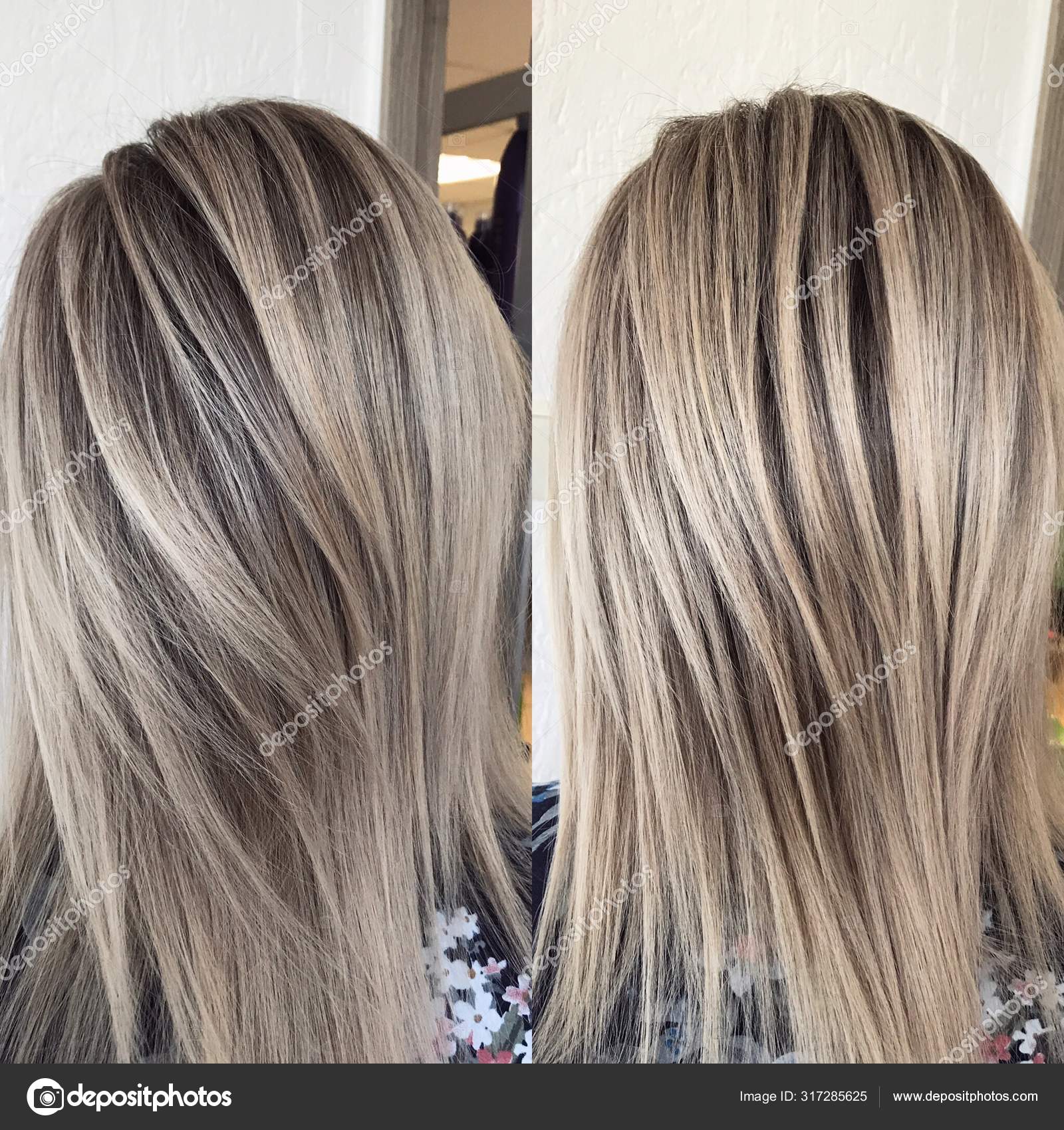 Short blond hair with balayage Stock Photo by © 317285625 Short blond hair with balayage Stock Photo by © 317285625