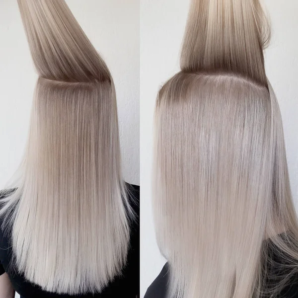 Długie blond włosy z balayage — Zdjęcie stockowe