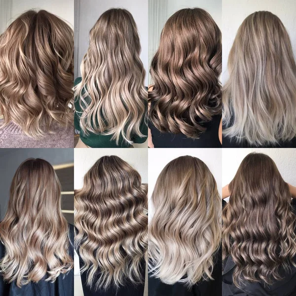 Coloración del cabello muchas opciones diferentes — Foto de Stock