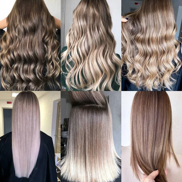 Coloración del cabello muchas opciones diferentes —  Fotos de Stock