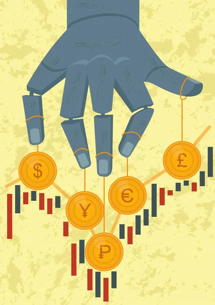 Stock market spelletjes (valuta) — Stockvector