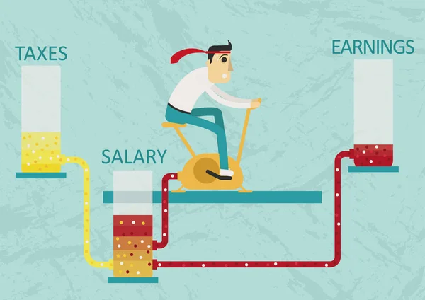 Realidade do sistema económico moderno —  Vetores de Stock