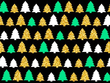 Altın Glitter Noel ağacı arka plan 1