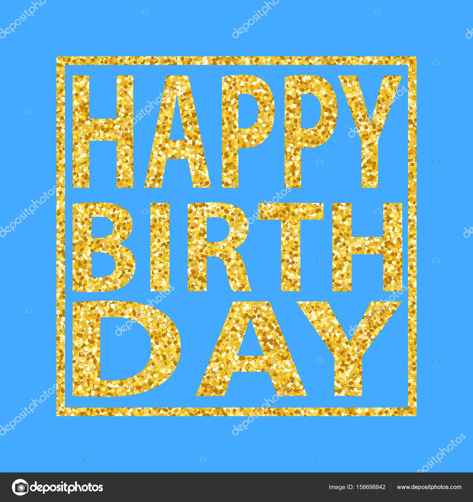 Alles Gute Zum Geburtstag Zitat Golden Glitter Junge Blau