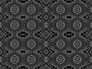 Arka plan arka beyaz siyah Aztek kabile süsleme 4