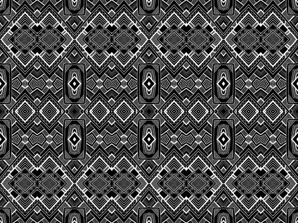 Arrière-plan tribal indien noir blanc ornement 6 — Image vectorielle