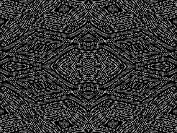 Arrière-plan tribal abstrait blanc noir triangles texture 3 — Image vectorielle