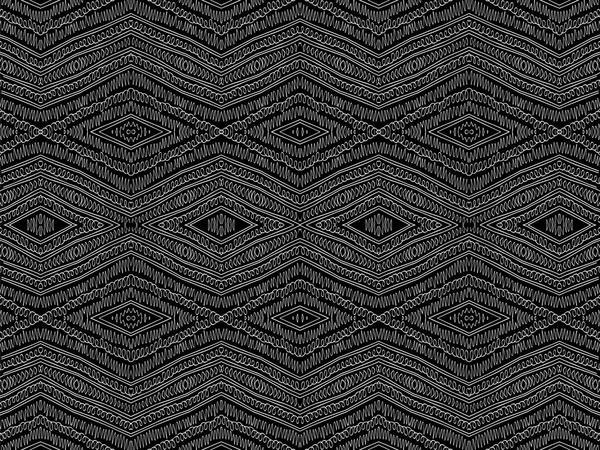 Fondo tribal abstracto blanco negro triángulos textura 2 — Vector de stock