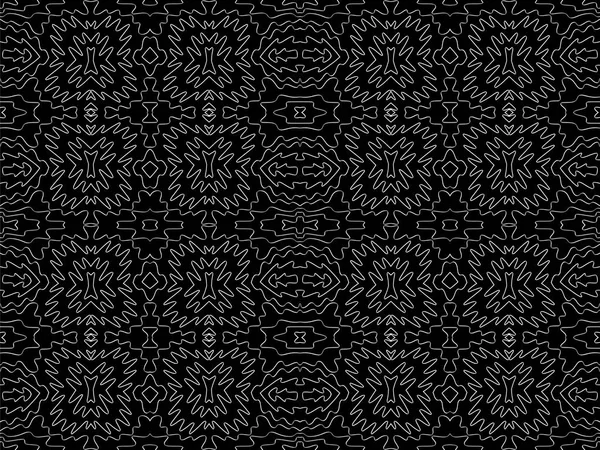 Background tribal black white aztec smooth texture 2 — Stock Vector