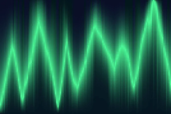 그래픽 라인 추상 배경 녹색 빛 — 스톡 벡터