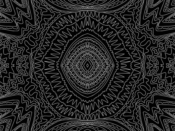 Arrière-plan abstrait courbes d'encre tendance noir blanc 1 — Image vectorielle
