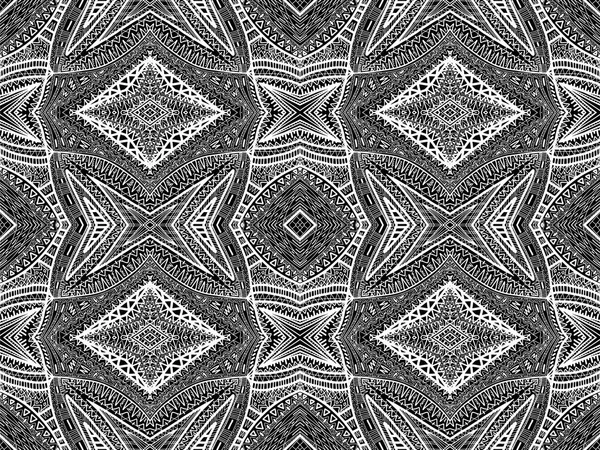 Ethnie abstraite boho noir blanc 1 — Image vectorielle