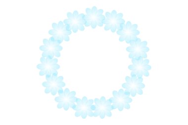 Çiçekli Çerçeve. Metniniz için dairesel çiçek çelenk. 