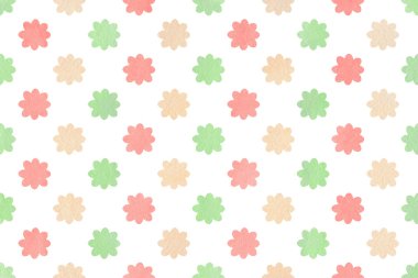 Suluboya çiçek deseni.