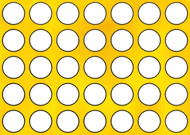 Suluboya sarı daire desen.