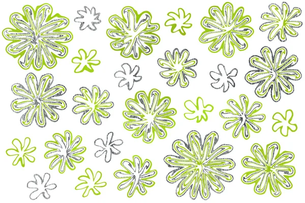 Aquarela flores abstratas no fundo branco — Fotografia de Stock
