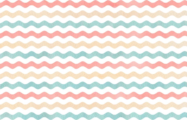 Watercolor wavy striped background. — Stock Photo, Image