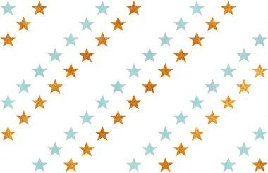 Suluboya yıldız desen.