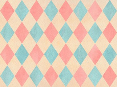 Suluboya elmas desen.