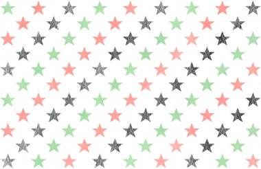 Suluboya yıldız desen.