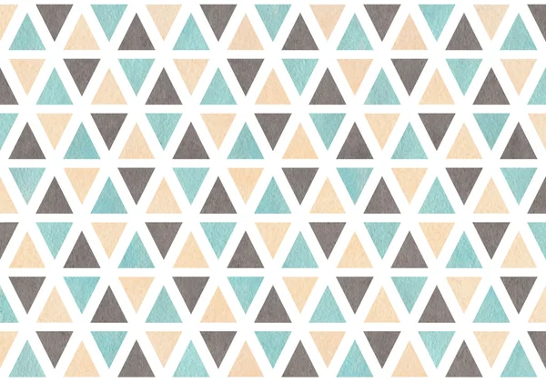 水彩の三角形のパターン. — ストック写真