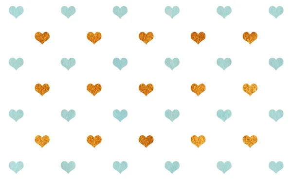 Aquarell Herzen auf weißem Hintergrund Muster. — Stockfoto