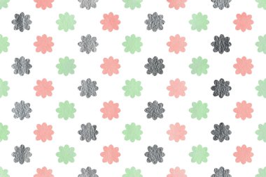 Suluboya çiçek deseni.