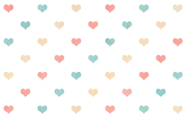 Watercolor hearts on white background. — Stock Photo, Image