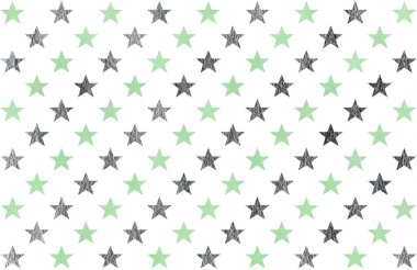 Suluboya yıldız desen.