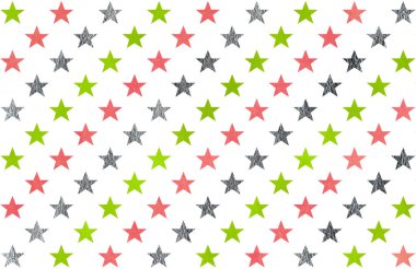 Suluboya yıldız desen.