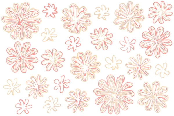 Aquarell abstrakte Blumen auf weißem Hintergrund — Stockfoto