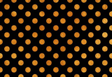Altın polka dot siyah arka plan. 