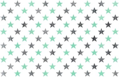 Suluboya yıldız desen.