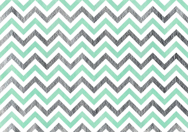 Watercolor stripes background, chevron.