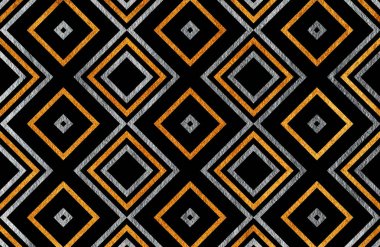 Altın ve gümüş geometrik desen.