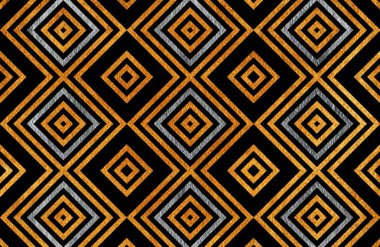 Altın ve gümüş geometrik desen.