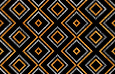 Altın ve gümüş geometrik desen.