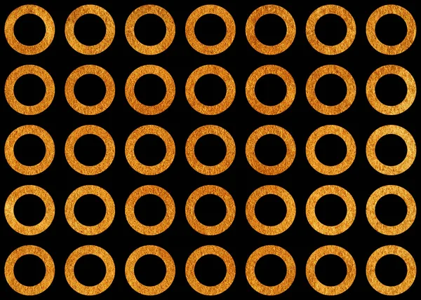 Golden painted circles pattern.