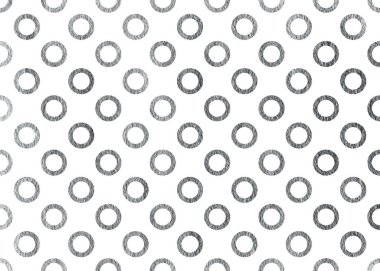 Gümüş boyalı daire desen.