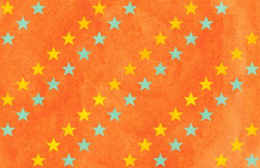 Watercolor stars pattern. clipart