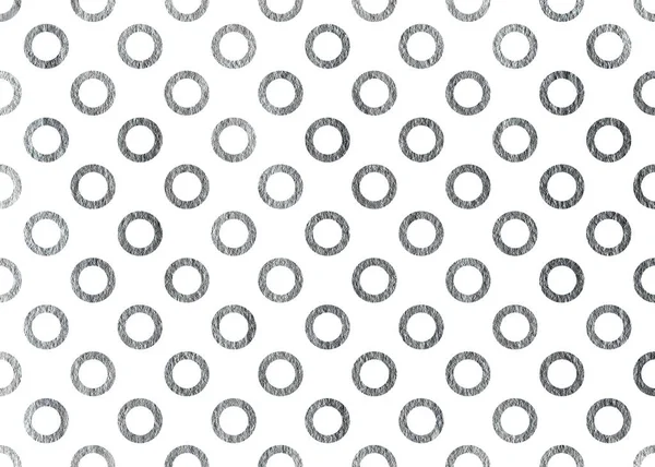 Silver painted circles pattern.