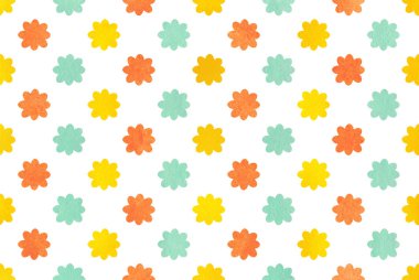 Suluboya çiçek deseni.